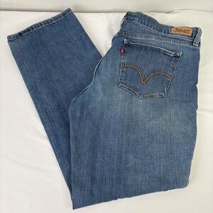 Levi's 505 Straight Leg Mid Rise Jeans Faded‎ Womens Size 12 (32x30.5)